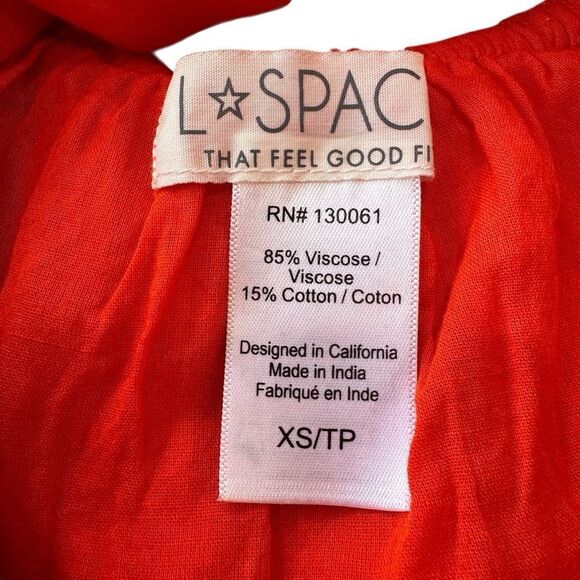 L*Space Red Sophia Back Tie Cut Out Textured Mini Dress, XS - Picture 8 of 12